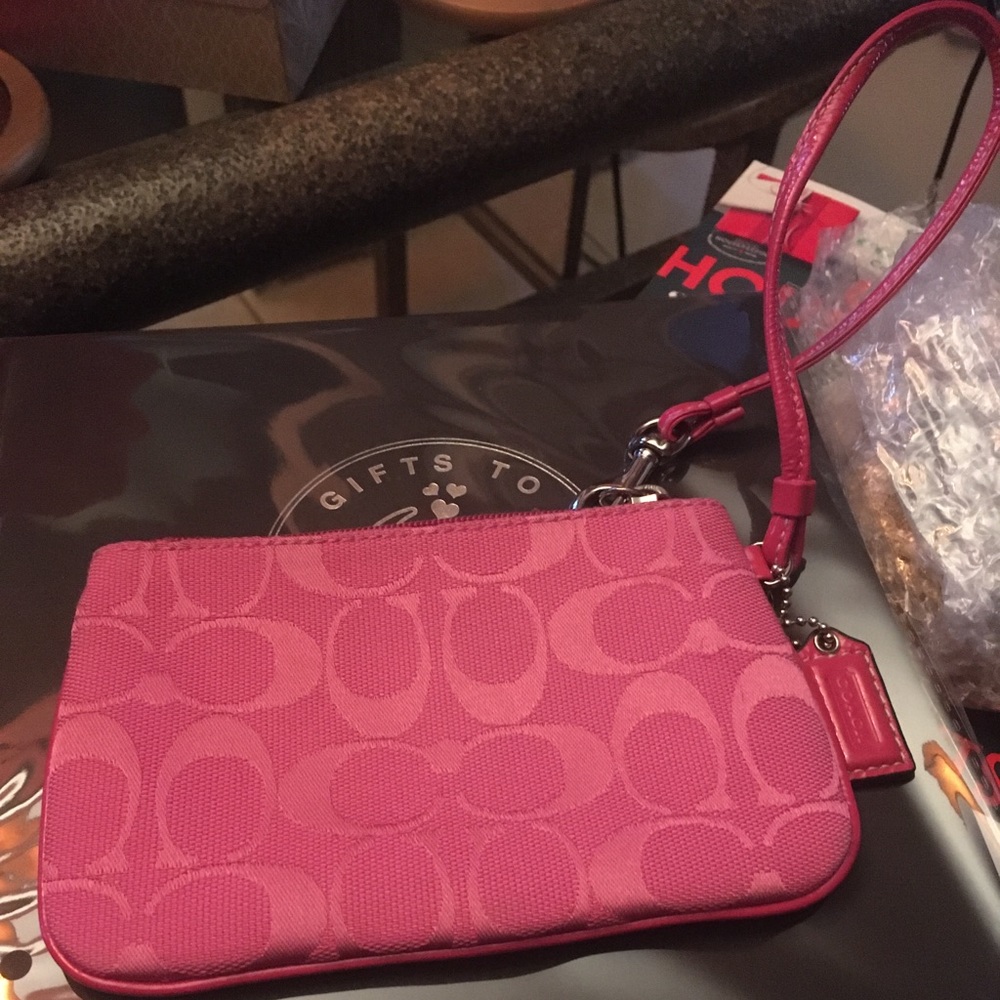 Coach clutch wristlet purse